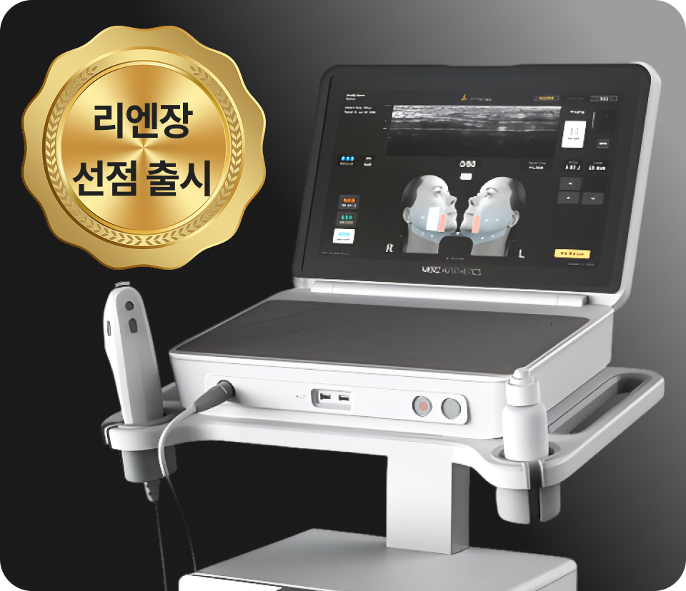 Ultherapy Prime 仪器手机端图像，通过 Ultherapy DeepSEE 技术将能量传导至 SMAS 筋膜层的结构
